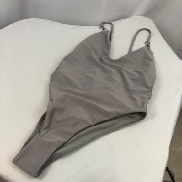 Gossip Other - SALE NWT $70 Swim Silver Lace Back High leg cutout